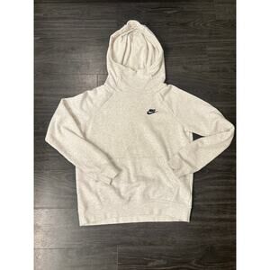 Nike Funnel Neck Sweatshirt Hoodie Womens Small Light Gray/White